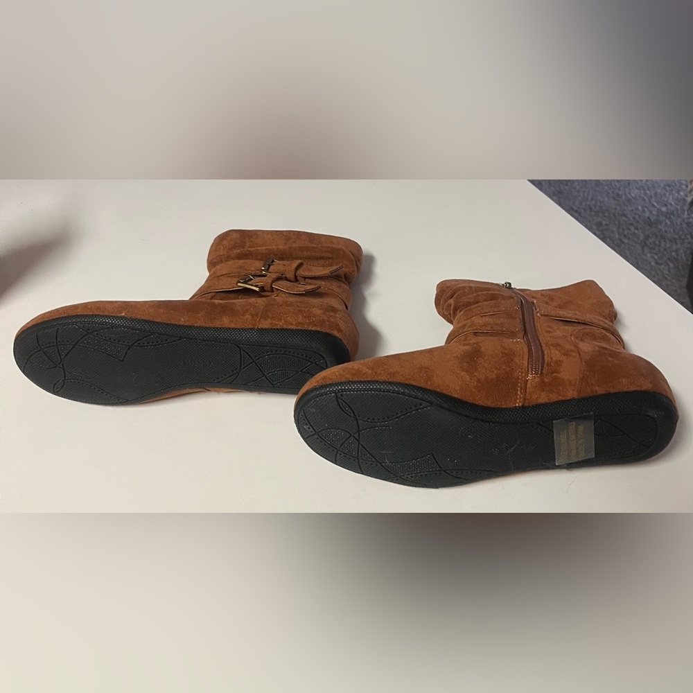 Herstyle Tan Suede Ankle Booties - Picture 5 of 5